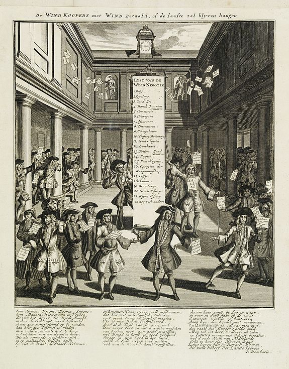 ANONYMOUS, De wind koopers met wind betaald, of de laaste zal blyven hangen., antique map, old maps