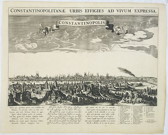 DANCKERTS, D., Constantinopolitanae urbis effigies ad vivum expressa., antique map, old maps