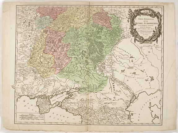 DE VAUGONDY, R. de, Partie Méridionale de la Russie Européenne. . ., antique map, old maps