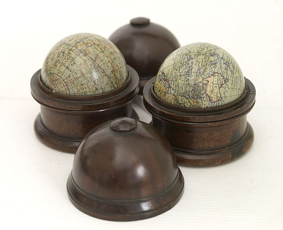 MALBY, A pair of English 3-inch globes., antique map, old maps
