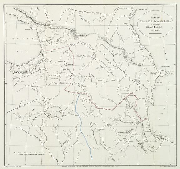 ALBERMALE, J.M., Part of Georgia & Armenia to illustrate Colonel Monteith's journal., antique map, old maps