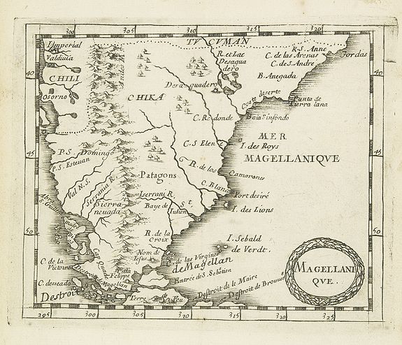 DU VAL, P., Magellanique., antique map, old maps
