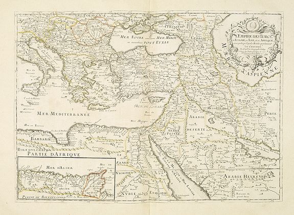 DU VAL, P., L'Empire des Turcs en Europe, en Asie et en Afrique., antique map, old maps