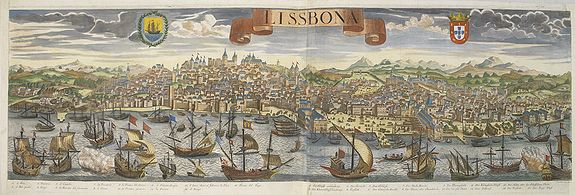WOLFF, J., Lissbona, antique map, old maps