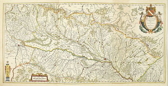 BLAEU, W., Alsatia Landgraviatus cum Suntgoia et Brisgoia., antique map, old maps