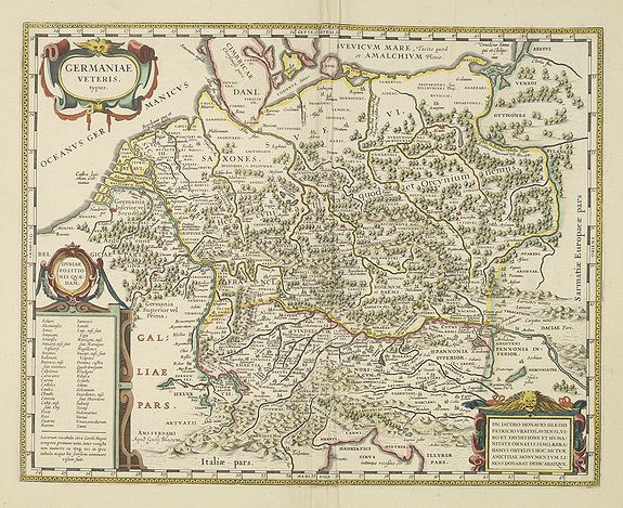 BLAEU, W., Germaniae veteris typus, antique map, old maps