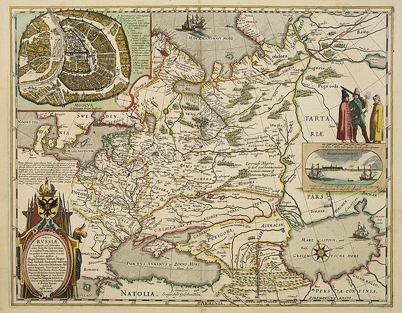BLAEU, W., Tabula Russiae., antique map, old maps