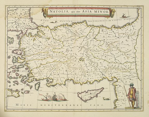 BLAEU, W., Natolia, quae olim Asia minor., antique map, old maps