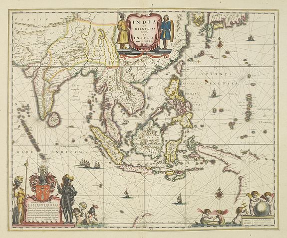 BLAEU, W., India quae Orientalis dicitur, et insulae adiacentes., antique map, old maps