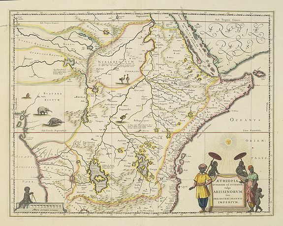 BLAEU, W., Aethiopia Superior vel Interior vulgo Abissinorum., antique map, old maps