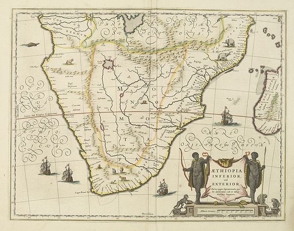 BLAEU, W., Aethiopia inferior, vel exterior., antique map, old maps