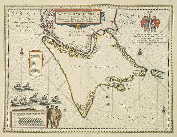 BLAEU, W., Tabula Magellanica., antique map, old maps