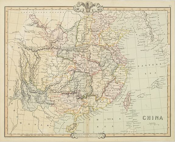 CRUCHLEY, G.F., China., antique map, old maps