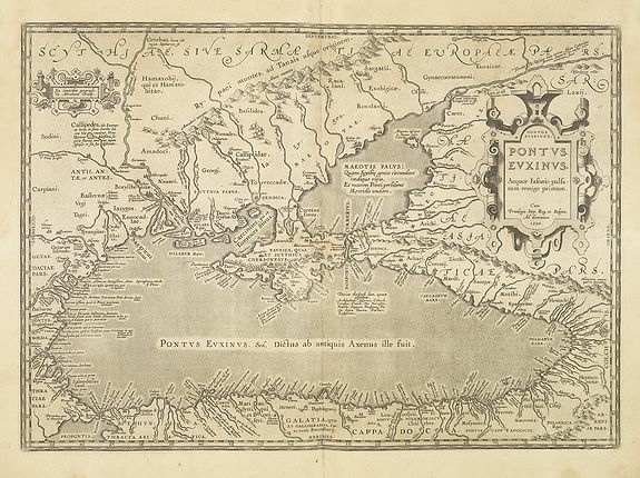 ORTELIUS, A., Pontus Euxinus Aequor Iafonio pulfatum remige premum., antique map, old maps