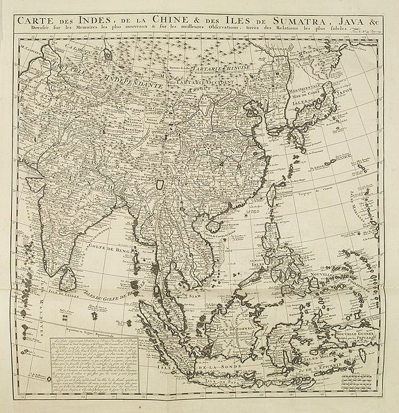 CHATELAIN, H., Carte des Indes, de la Chine & des Isles de Sumatra, Java &c.., antique map, old maps