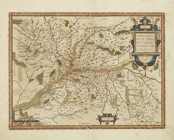 ORTELIUS, A., Andegavensium Ditionis Vera et Intregra Descriptio., antique map, old maps