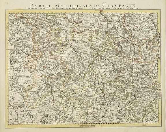 COVENS, J. / MORTIER, C., Partie Meridionale De Champagne. . ., antique map, old maps