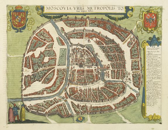 Old map by JANSSONIUS - Moscovia urbs Metropolis totius Russiae Albae.