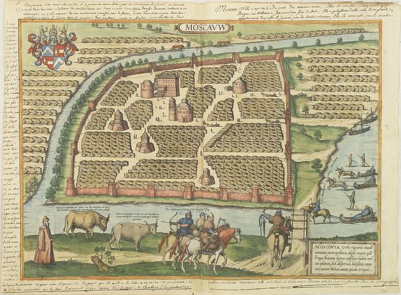 BRAUN,G. / HOGENBERG, F., Moscauw., antique map, old maps