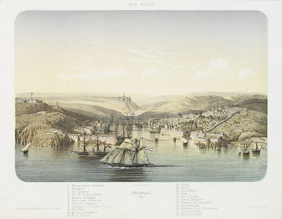 LEMERCIER. / BENOIT, Ph., MER NOIRE Sébastopol. 61., antique map, old maps