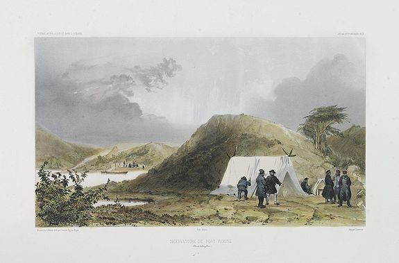 DUMONT D'URVILLE, J., Observatoire de Port Famine. (Detroit de Magellan), antique map, old maps