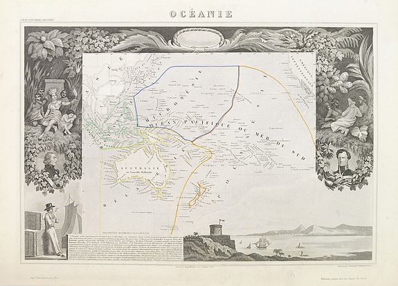 Old map by LEVASSEUR - Océanie.