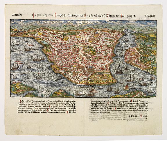 MUNSTER, S., Constantinopel. . ., antique map, old maps