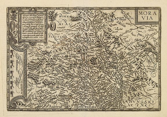QUAD, M., Moravia., antique map, old maps