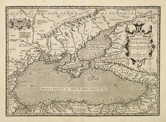 ORTELIUS, A., Pontus Euxinus Aequor Iafonio pulfatum remige premum., antique map, old maps