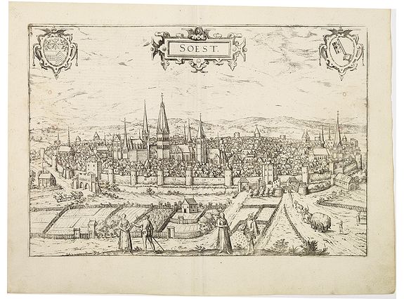BRAUN, G. / HOGENBERG, F., Soest., antique map, old maps