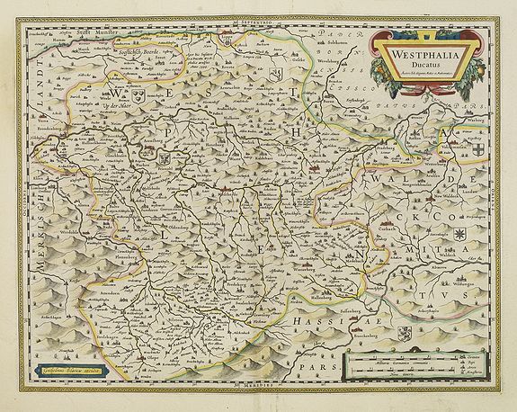 BLAEU, J., Westphalia Ducatus., antique map, old maps