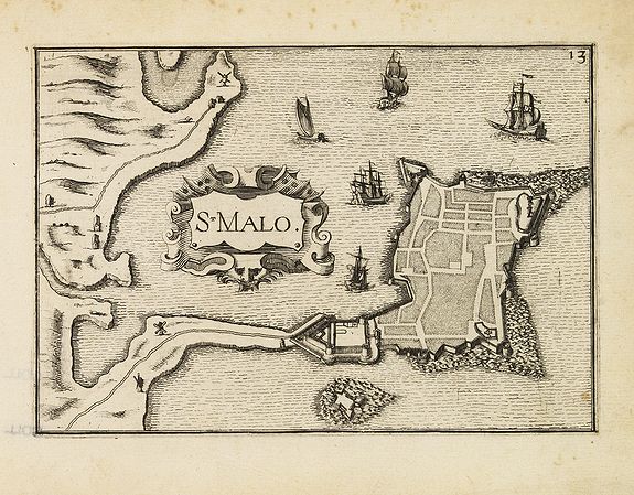 TASSIN, C., St Malo., antique map, old maps
