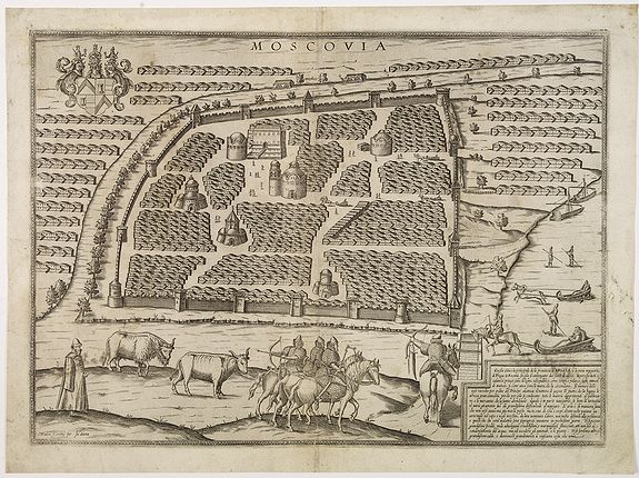 FLORIMI, M., Moscovia. Questa Citta è la principale de la provincia di Russia. . ., antique map, old maps
