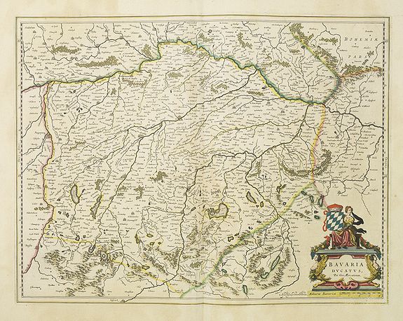 BLAEU,W., Bavaria Ducatus., antique map, old maps
