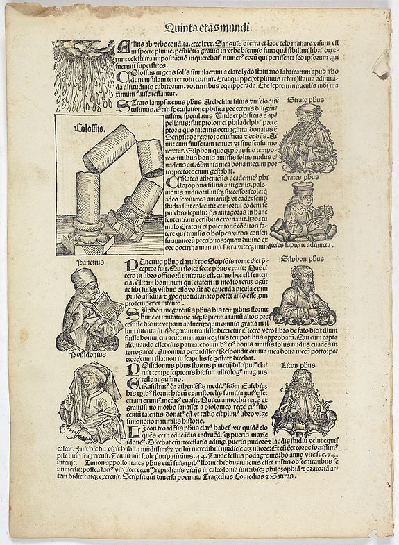SCHEDEL, H., Quinta Etas Mundi. Folium. LXXXII, antique map, old maps