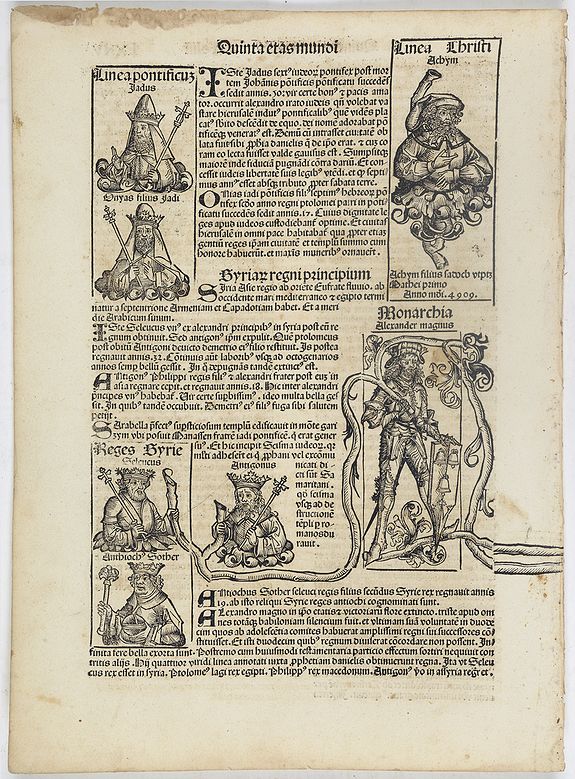 SCHEDEL, H., Quinta Etas Mundi. Folium. LXXV, antique map, old maps