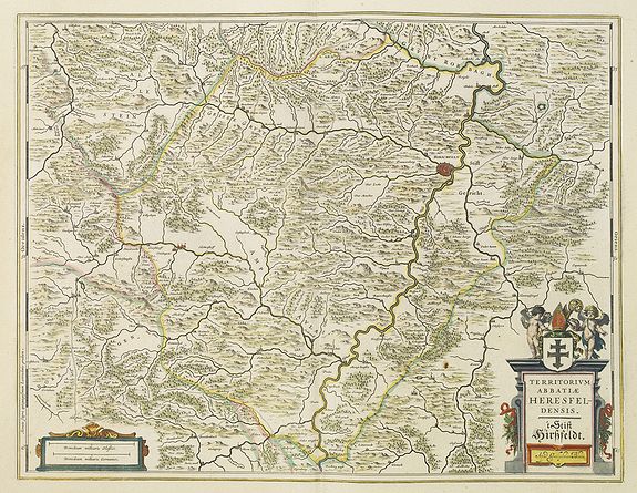 BLAEU, W., Territorium Abbatiae Heresfel-Densis., antique map, old maps