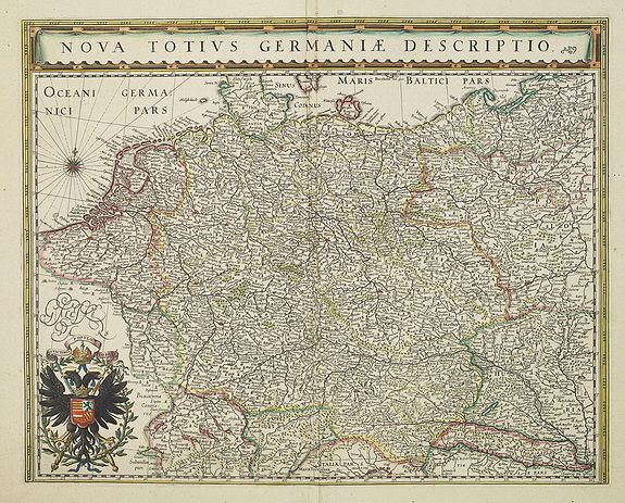 BLAEU,W., Nova Totius Germaniae Descriptio., antique map, old maps