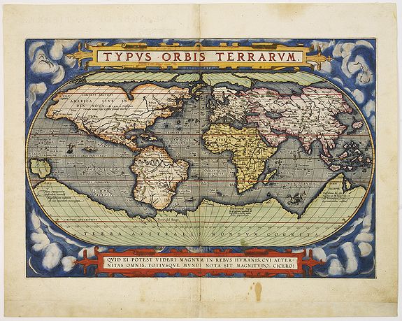 ORTELIUS, A., Typus Orbis Terrarum., antique map, old maps