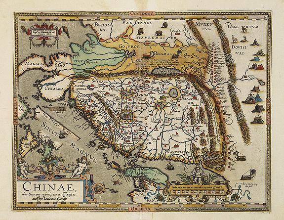 ORTELIUS, A., Chinae, olim Sinarum Regionis, nova descriptio. Auctore Ludovico Georgio., antique map, old maps