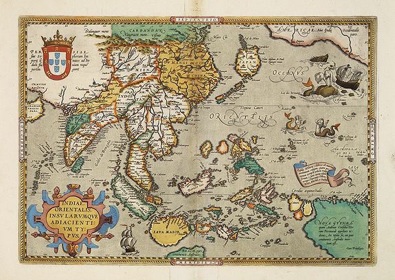Old map by ORTELIUS - Indiae Orientalis, Insularumque Adiacientium Typus.