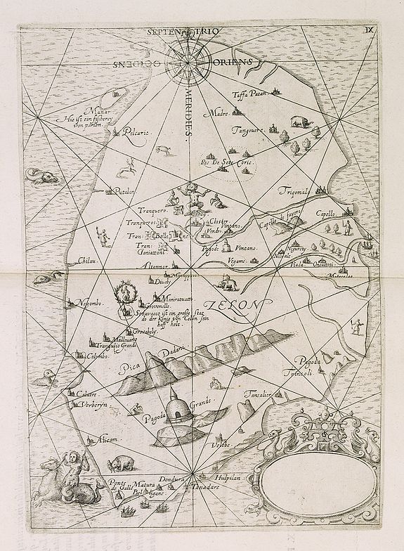 DE BRY, Th., IX. Tabula Cosmographica, Regionis Sive., antique map, old maps