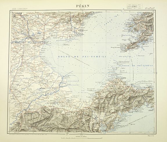 SERVICE GEOGRAPHIQUE DE L'ARMEE., Pékin. Techeng-te-fou., antique map, old maps
