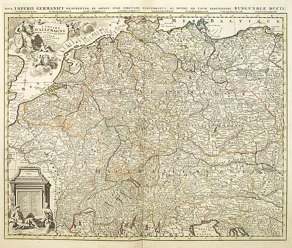 OTTENS, R. / J., L\'empire d\'Allemagne divisé en tous ses états., antique map, old maps