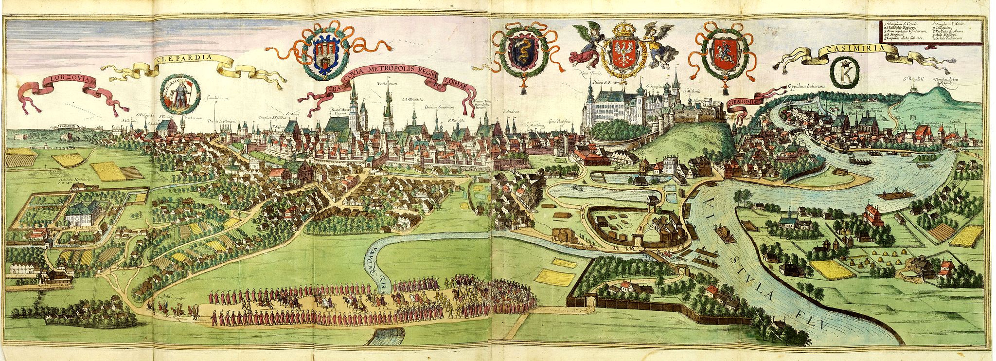 BRAUN, G. / HOGENBERG, F., Cracovia Metropolis Regni Poloniae., antique map, old maps