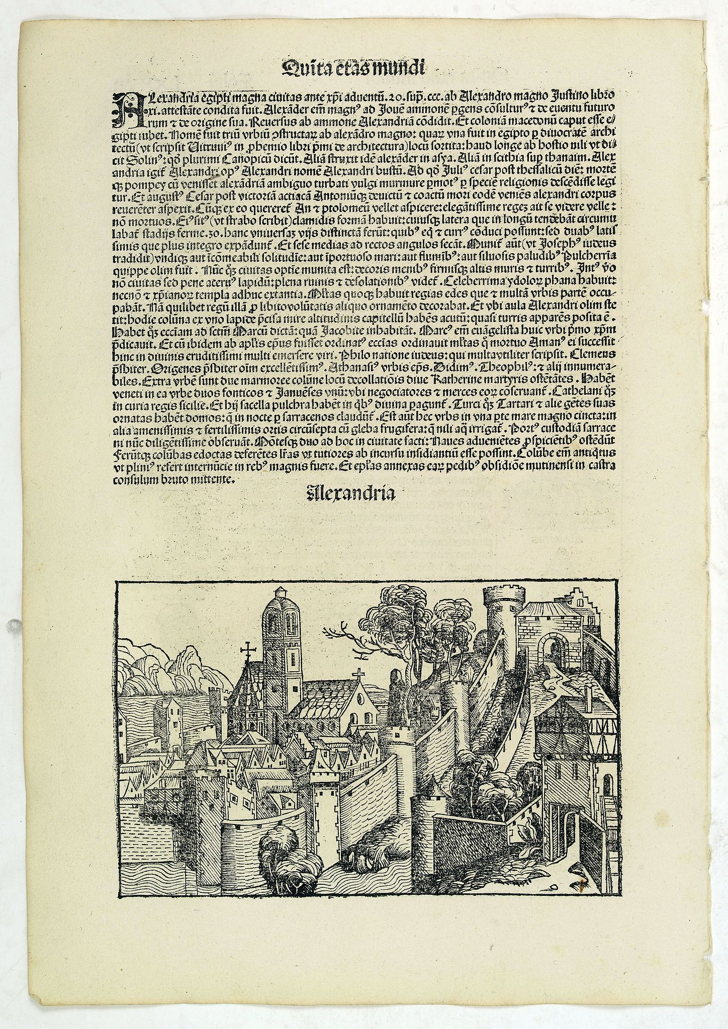 SCHEDEL, H., Quita Etas Mundi. Folium. LXXVII., antique map, old maps