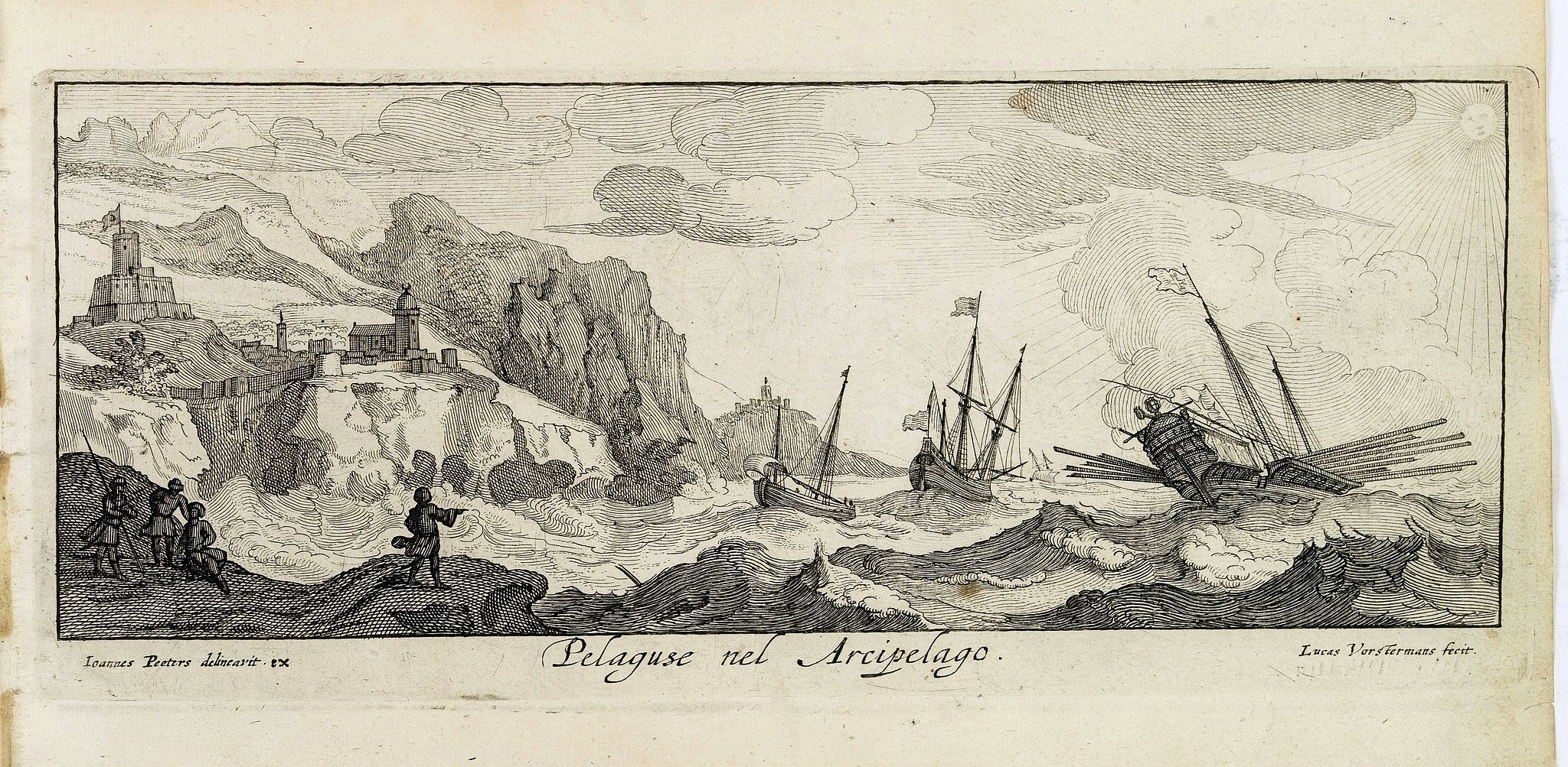 PEETERS, J. / VOSTERMANS II, L., Pelaguse nel Arcipelago. (Pegalos), antique map, old maps