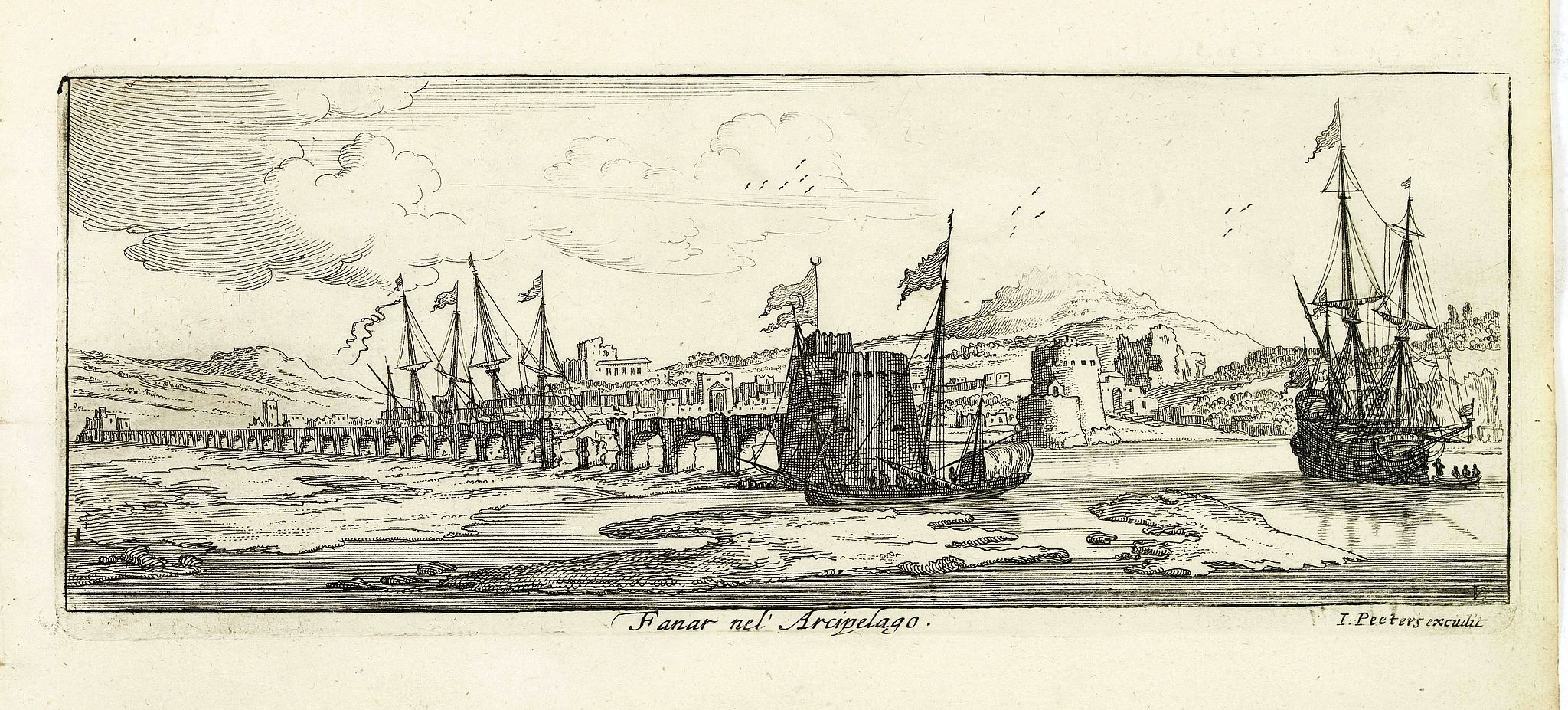 PEETERS, J. / VOSTERMANS II, L., Fanar nel Arcipelago. (Phanar), antique map, old maps