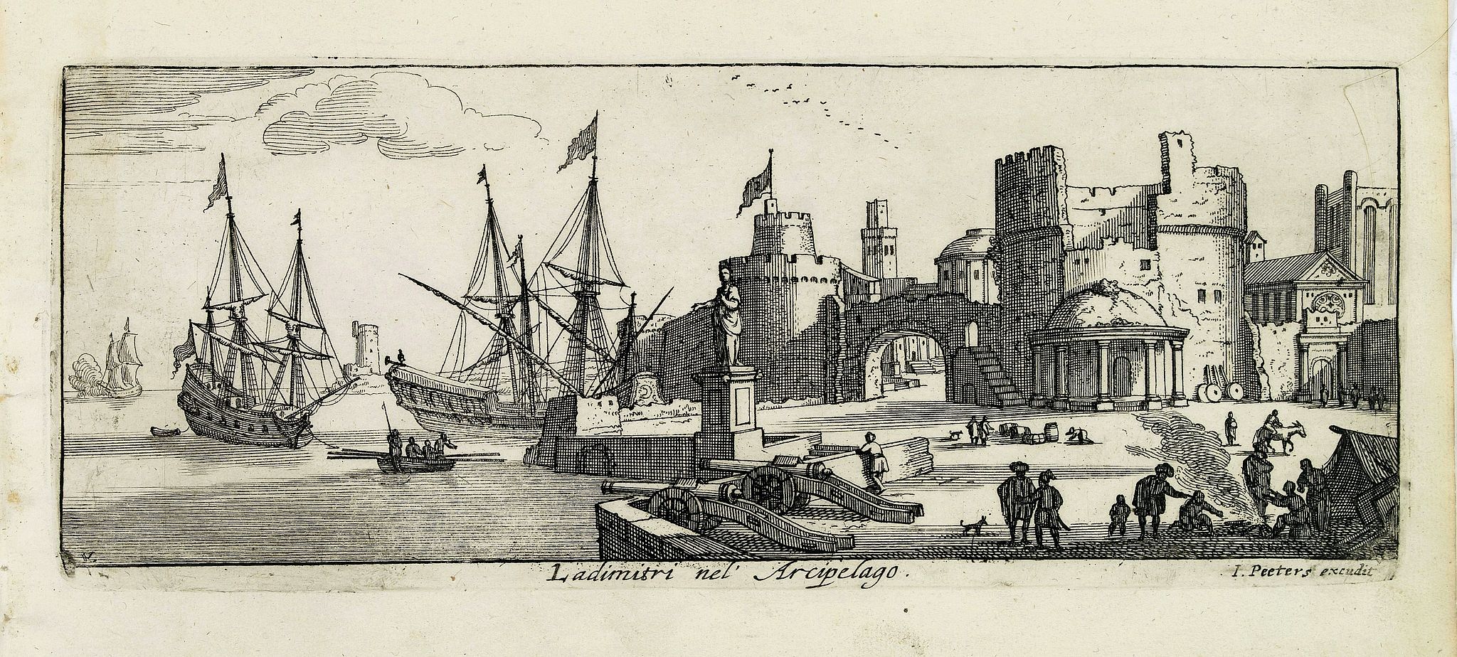PEETERS, J. / VOSTERMANS II, L., Ladimistri nel arcipelago. (Edremit), antique map, old maps