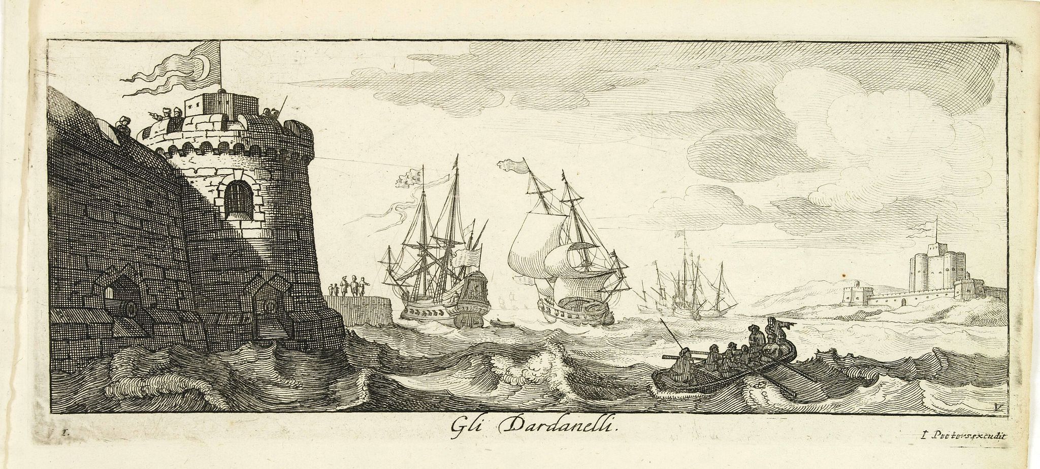 PEETERS, J. / BOUTTATS, G., Gli Dardanelli., antique map, old maps
